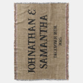 Personalisiertes Hochzeitspaziermuster Decke (Vorderseite Vertikal)