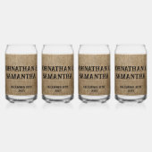 Personalisiertes Hochzeitspaziermuster Dosenglas (Hinten)