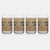 Personalisiertes Hochzeitspaziermuster Dosenglas (Rechts)