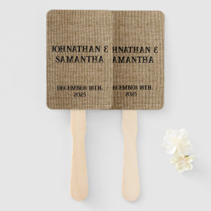 Personalisiertes Hochzeitspaziermuster Fächer