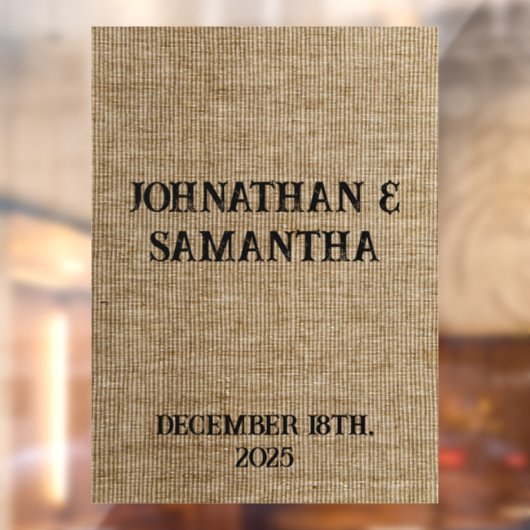 Personalisiertes Hochzeitspaziermuster Fensteraufkleber (Blatt 2)