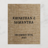 Personalisiertes Hochzeitspaziermuster Flyer (Hinten)