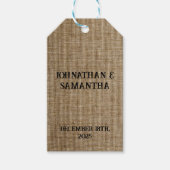 Personalisiertes Hochzeitspaziermuster Geschenkanhänger (Vorderseite)