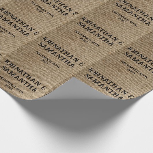 Personalisiertes Hochzeitspaziermuster Geschenkpapier (Ecke)