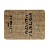 Personalisiertes Hochzeitspaziermuster Magnet (Horizontal)