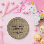 Personalisiertes Hochzeitspaziermuster Pappteller (Party)