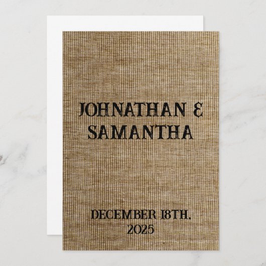 Personalisiertes Hochzeitspaziermuster Programm (Vorne/Hinten)