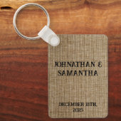 Personalisiertes Hochzeitspaziermuster Schlüsselanhänger (Vorderseite)