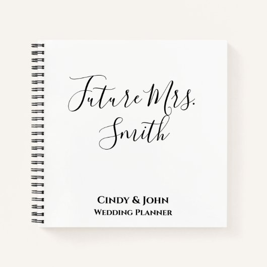 Personalisiertes Hochzeitsplaner-Notebook Notizblock (Vorderseite)
