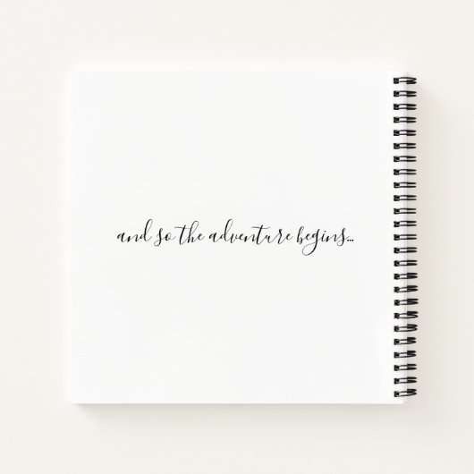 Personalisiertes Hochzeitsplaner-Notebook Notizblock (Rückseite)