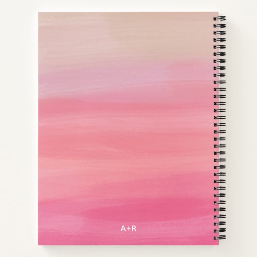 Personalisiertes Hochzeitsplaner-Notebook Notizblock (Rückseite)