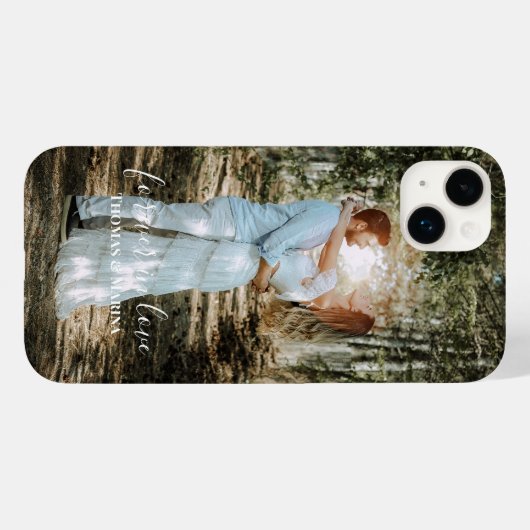 Personalisiertes Hochzeitsportrait Moderne Kalligr Case-Mate iPhone Hülle (Rückseite (Horizontal))