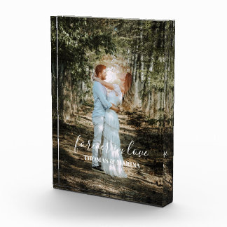 Personalisiertes Hochzeitsportrait Moderne Kalligr Fotoblock