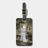 Personalisiertes Hochzeitsportrait Moderne Kalligr Gepäckanhänger (Vorderseite vertikal)