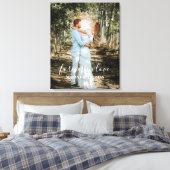 Personalisiertes Hochzeitsportrait Moderne Kalligr Leinwanddruck (Insitu (Schlafzimmer))