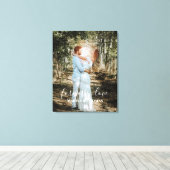 Personalisiertes Hochzeitsportrait Moderne Kalligr Leinwanddruck (Insitu (Holzboden))