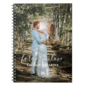 Personalisiertes Hochzeitsportrait Moderne Kalligr Notizblock (Vorderseite)