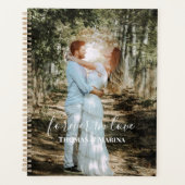 Personalisiertes Hochzeitsportrait Moderne Kalligr Planer (Vorderseite)