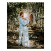 Personalisiertes Hochzeitsportrait Moderne Kalligr Poster (Vorderseite)