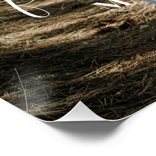 Personalisiertes Hochzeitsportrait Moderne Kalligr Poster (Ecke)