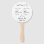 Personalisiertes Hochzeitsprogramm für Gray Ivy Wr Fächer (Rückseite)