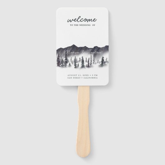 Personalisiertes Hochzeitsprogramm für Rustikales  Fächer (Vorderseite)