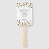 Personalisiertes Hochzeitsprogramm für Wasserfarbe Fächer (Vorderseite)