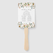 Personalisiertes Hochzeitsprogramm für Wasserfarbe Fächer (Rückseite)