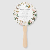 Personalisiertes Hochzeitsprogramm für Wasserfarbe Fächer (Vorderseite)