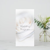 Personalisiertes Hochzeitsprogramm für White Rose (Stehend Vorderseite)