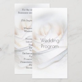 Personalisiertes Hochzeitsprogramm für White Rose