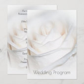Personalisiertes Hochzeitsprogramm für White Rose Einladung (Vorne/Hinten)