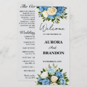 Personalisiertes Hochzeitsprogramm mit Blumendesig Programm (Vorne/Hinten)