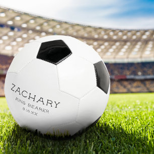 Personalisiertes Hochzeitsring-Träger-Andenken Fußball