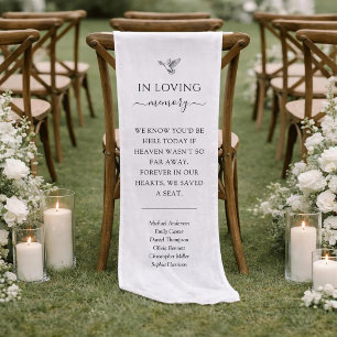 Personalisiertes Hochzeitsschild 'Dove In Loving M Kurzer Tischläufer