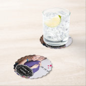 Personalisiertes Hochzeitssemble Foto Modernes Cha Untersetzer (Vor Ort)