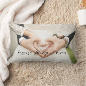 Personalisiertes Hochzeitssemble für immer und imm Lendenkissen (Decke)