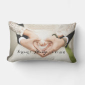 Personalisiertes Hochzeitssemble für immer und imm Lendenkissen (Vorderseite)