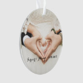 Personalisiertes Hochzeitssemble für immer und imm Ornament (Vorderseite)