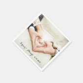 Personalisiertes Hochzeitssemble für immer und imm Serviette (Ecke)