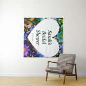 Personalisiertes Hochzeitsshower-Wandposter Wandteppich (Beispiel (Horizontal))