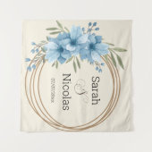 Personalisiertes Hochzeitsshower-Wandposter Wandteppich (Vorderseite (Horizontal))