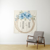 Personalisiertes Hochzeitsshower-Wandposter Wandteppich (Beispiel (Horizontal))