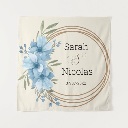 Personalisiertes Hochzeitsshower-Wandposter Wandteppich (Vorderseite)