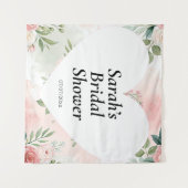 Personalisiertes Hochzeitsshower-Wandposter Wandteppich (Vorderseite (Horizontal))