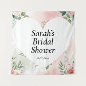 Personalisiertes Hochzeitsshower-Wandposter Wandteppich (Vorderseite)
