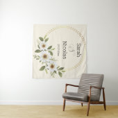 Personalisiertes Hochzeitsshower-Wandposter Wandteppich (Beispiel (Horizontal))