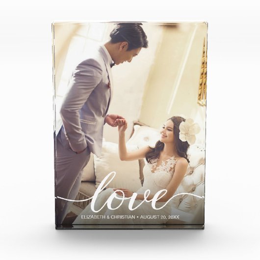 Personalisiertes Hochzeitsskript Foto Keepake Lieb (Vorderseite)