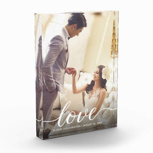 Personalisiertes Hochzeitsskript Foto Keepake Lieb (Links)