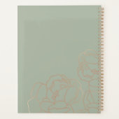 Personalisiertes Hochzeitsstich Foto Blush and Sag Planer (Rückseite)